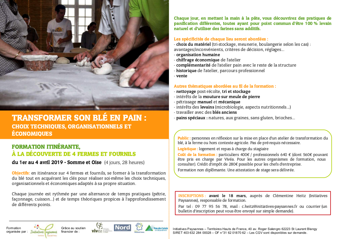 Formation Transformer son blé en pain version WEB1